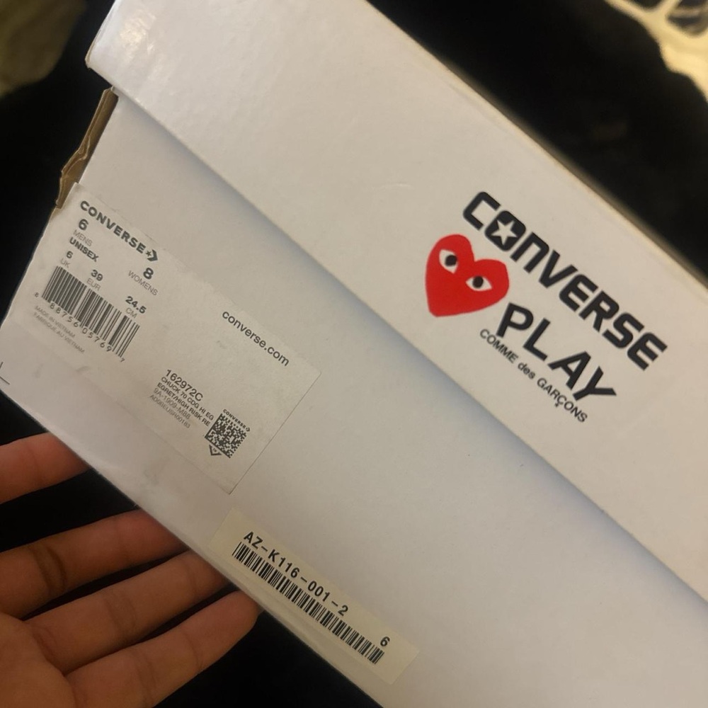 Converse Play Comme des Garçons White Box with Red Heart